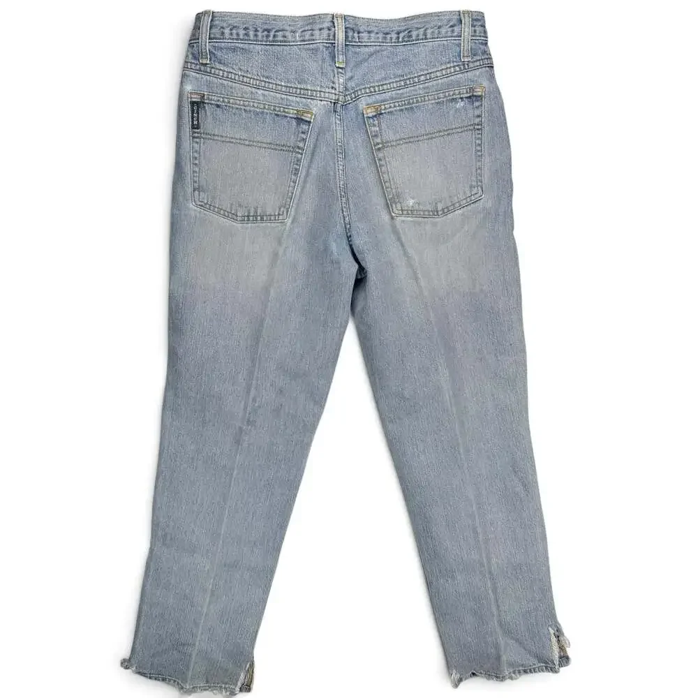 Cinch Light Wash Denim Jeans Size 33x32 Distressed Hem